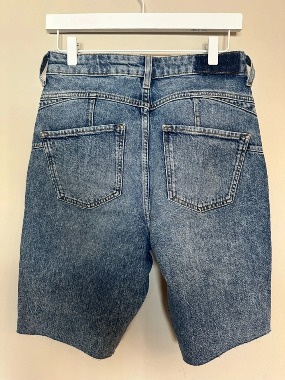 River Island Blue High-Rise Denim Jean Shorts - Picture 4 of 7